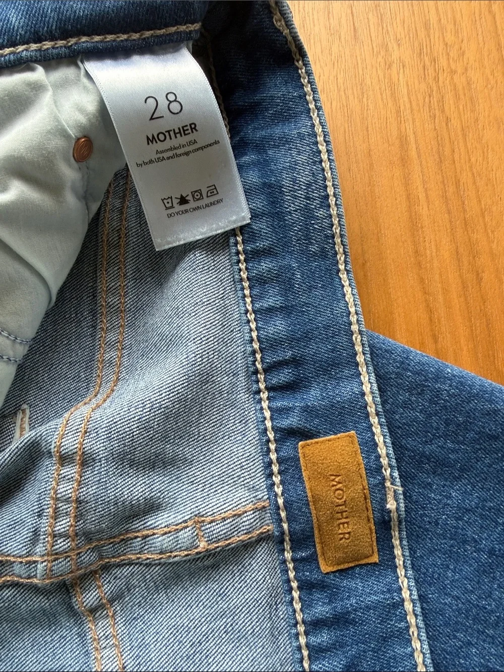 NWOT Mother High-Waist Denim “Pencil-pusher” Skirt - Blue